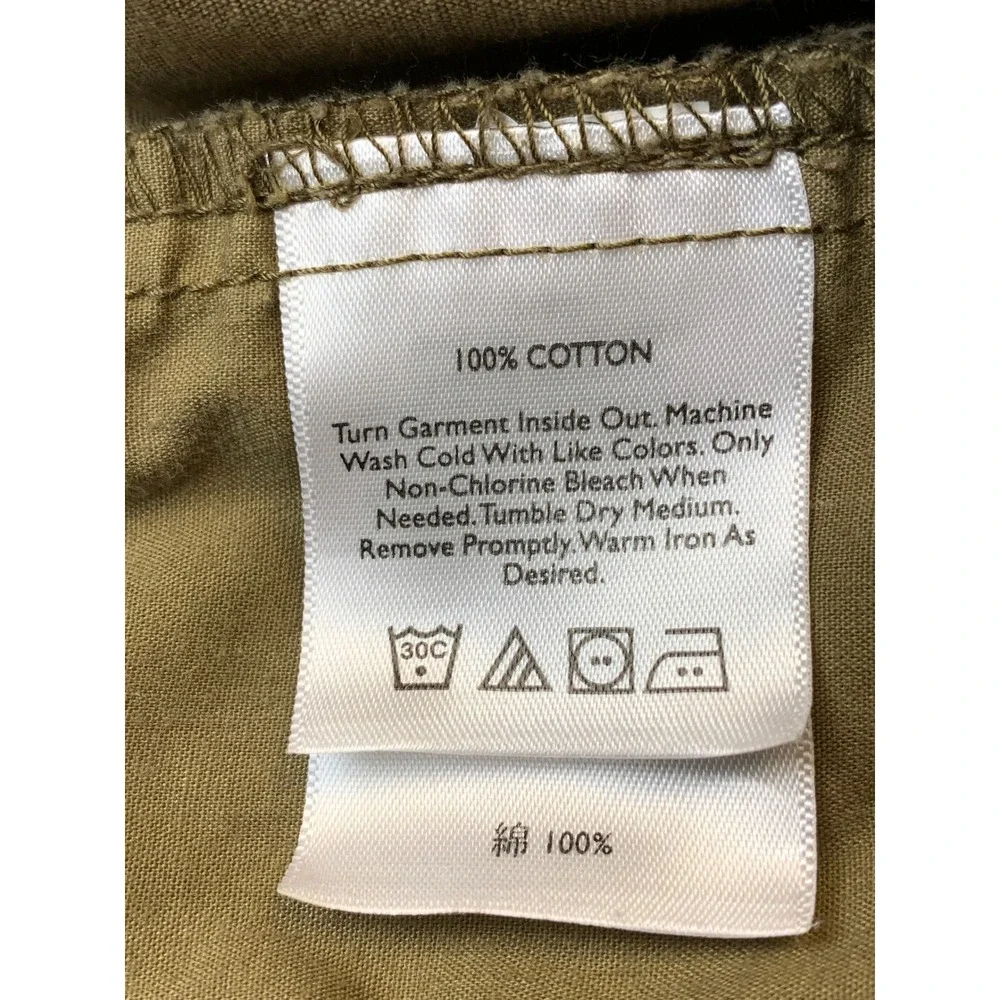 Eddie Bauer Cargo Shorts Womens 14 Olive‎ Green Ripstop Cotton Hiking Shorts 7